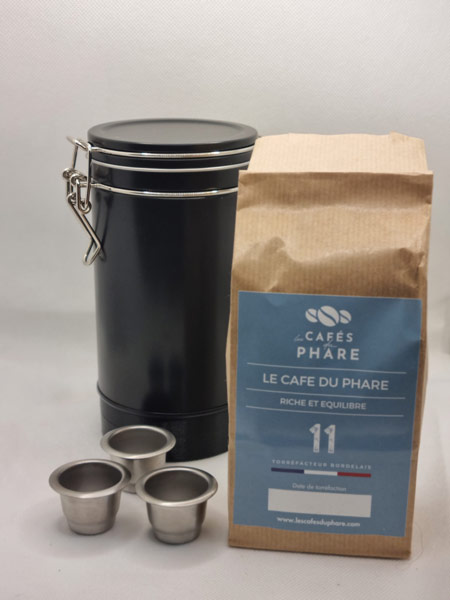 coffret capsules café réutilisables rechargeables